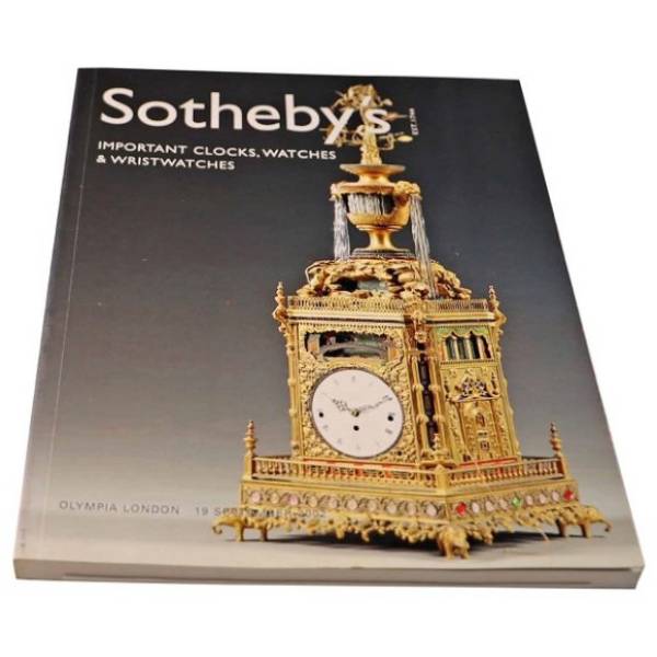 Sotheby’s Important Clocks, Watches & Wristwatches London September 19, 2002 Auction Catalog - HorologyBooks.com