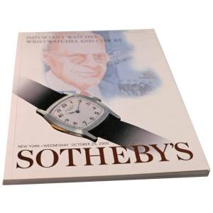 Sotheby’s Important Watches, Wristwatches And Clocks New York October 25, 2000 Auction Catalog - HorologyBooks.com