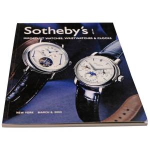 Sotheby’s Important Watches, Wristwatches & Clocks New York March 6, 2003 Auction Catalog - HorologyBooks.com