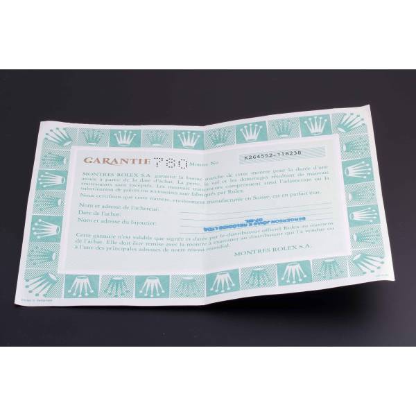 Rolex 118238 President Day Date 2000 – 01 Warranty Papers - HorologyBooks.com