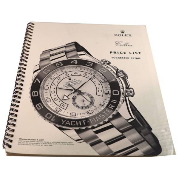 Rolex 2007 Master Dealer Watch Price List Catalog - HorologyBooks.com