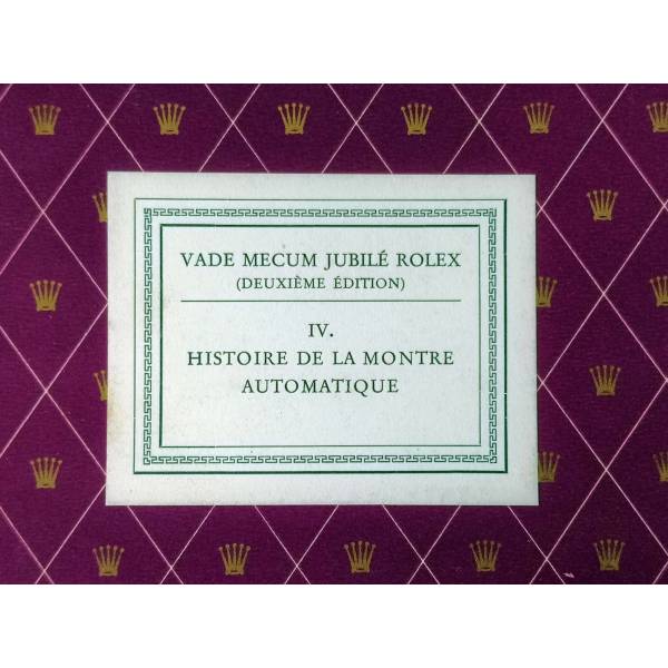 Rolex Jubilee Vade Mecum French Book Set - HorologyBooks.com