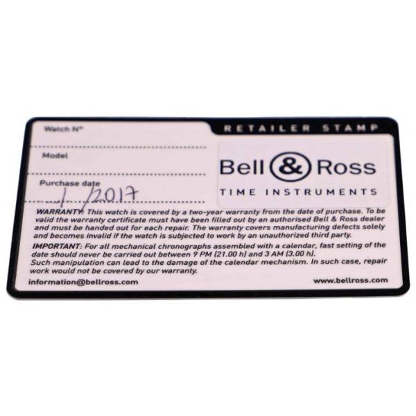 Bell & Ross Watch Guarantee Warranty Card - HorologyBooks.com