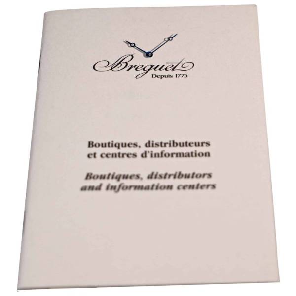 Breguet Boutiques Distributors Booklet - HorologyBooks.com