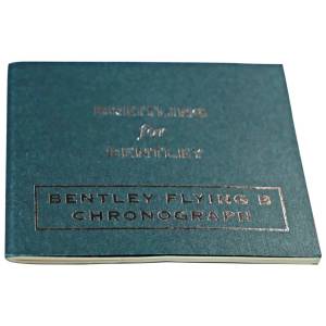 Breitling Bentley Flying B Chronograph Instruction Manual Booklet - HorologyBooks.com
