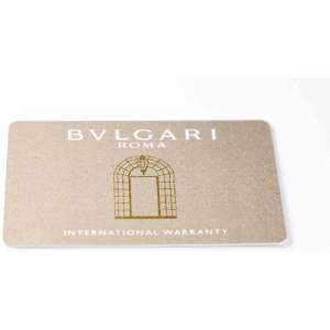 Bvlgari Roma Watch International Warranty Card - HorologyBooks.com