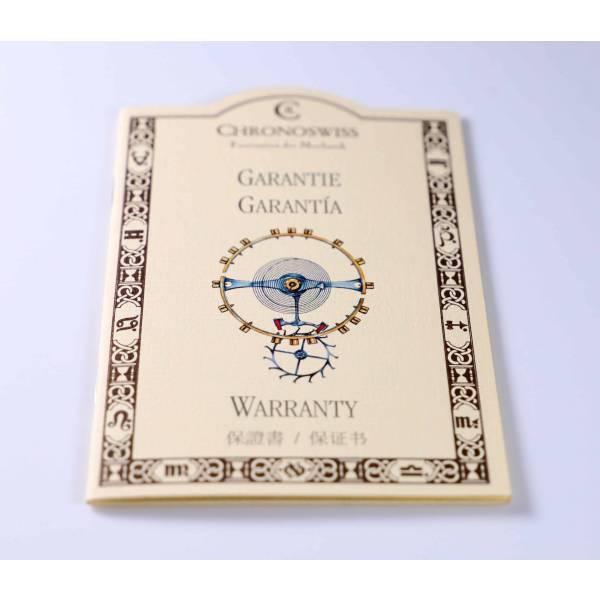 Chronoswiss Watch Guarantee Warranty Booklet - HorologyBooks.com