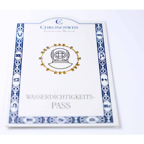 Chronoswiss Watch Guarantee Warranty Papers - HorologyBooks.com