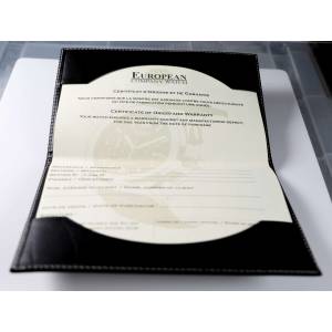 European Company Watch Warranty Papers With Leather ECW Portfolio Holder - HorologyBooks.com