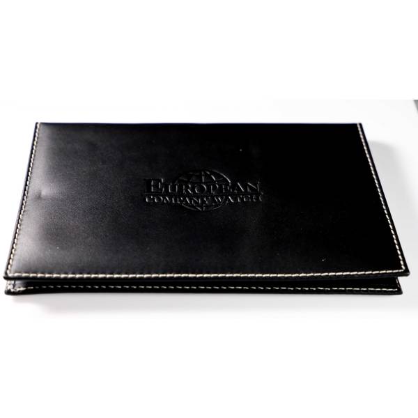 European Company Watch Warranty Papers With Leather ECW Portfolio Holder - HorologyBooks.com