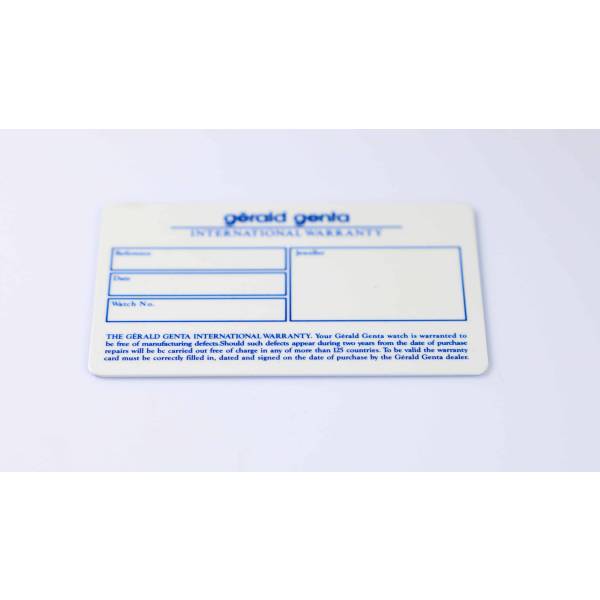 Gerald Genta Watch International Warranty Card - HorologyBooks.com