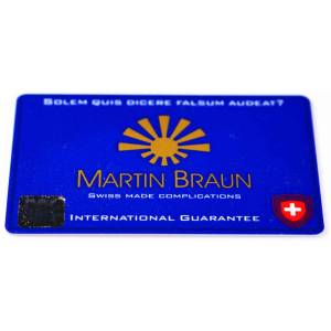 Martin Braun Watch International Guarantee Warranty Card - HorologyBooks.com