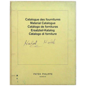 Patek Philippe Master Parts Material Manual Catalogue Vintage - HorologyBooks.com
