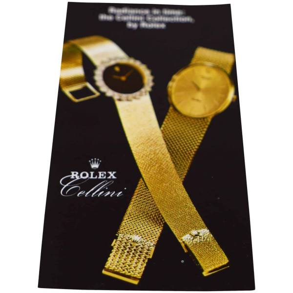 Rolex Cellini Ladies Yellow Gold Brochure Leaflet Ephemera - HorologyBooks.com