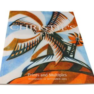 Christie’s Prints And Multiples New York September 24, 2003 Auction Catalog