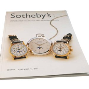Sotheby’s Important Watches And Wristwatches Geneva November 14, 2001 Auction Catalog