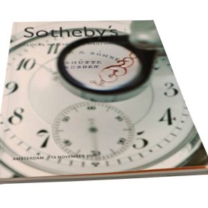 Sotheby’s Clocks, Watches And Wristwatches Amsterdam November 13, 2002 Auction Catalog