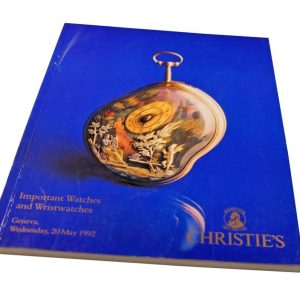 Christie’s Important Watches and Wristwatches Geneva May 20, 1992 Auction Catalog
