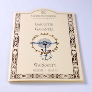 Chronoswiss Watch Guarantee Warranty Booklet