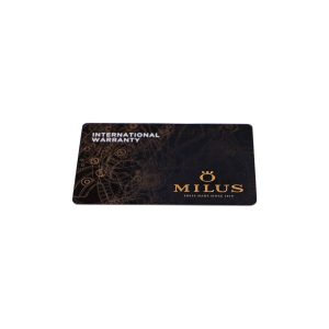Milus Watch International Blank Warranty Guarantee Card