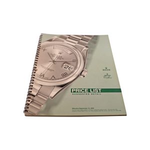 Rolex 2000 Master Dealer Watch Price List Catalog