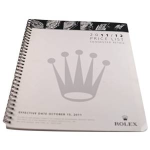 Rolex 2011 – 2012 Master Dealer Watch Price List Catalog - HorologyBooks.com