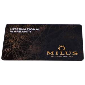 Milus Watch International Blank Warranty Guarantee Card - HorologyBooks.com