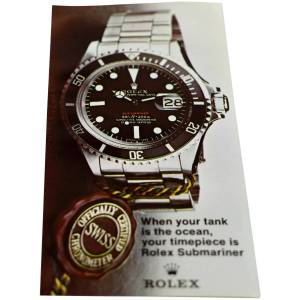 Rolex Red Submariner 1680 Brochure Leaflet Ephemera - HorologyBooks.com