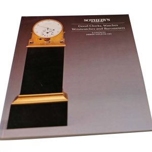Sotheby’s Good Clocks, Watches Wristwatches And Barometers London June 2, 1995 Auction Catalog