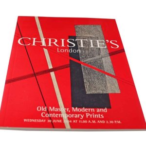 Christie’s Old Master, Modern And Contemporary Prints London June 30, 2004 Auction Catalog