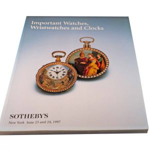 Sotheby’s Important Watches, Wristwatches And Clocks New York June 23-24, 1997 Auction Catalog
