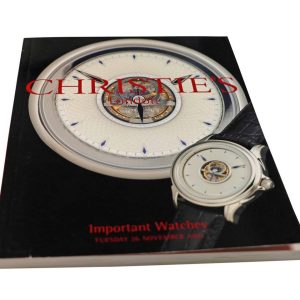 Christie’s Important Watches London November 26, 2002 Auction Catalog