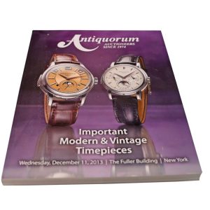 Antiquorum Important Modern And Vintage Timepieces New York December 11, 2013 Auction Catalog