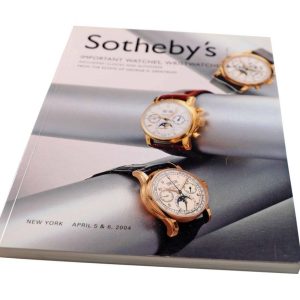 Sotheby’s Important Watches, Wristwatches And Clocks Including Clocks And Automata From The Estate Of George D. Dimitroff New York April 5-6, 2004 Auction Catalog
