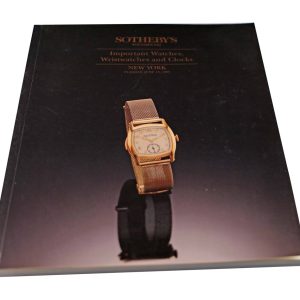 Sotheby’s Important Watches Wristwatches And Clocks New York June 13, 1995 Auction Catalog