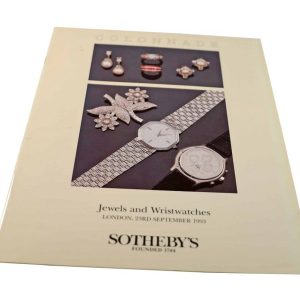 Sotheby’s Jewels And Wristwatches London September 23, 1993 Auction Catalog