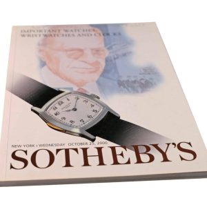 Sotheby’s Important Watches, Wristwatches And Clocks New York October 25, 2000 Auction Catalog