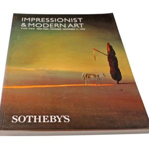 Sotheby’s Impressionist & Modern Art Part Two New York November 11, 1999 Auction Catalog
