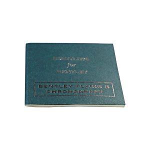 Breitling Bentley Flying B Chronograph Instruction Manual Booklet