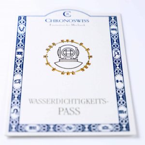 Chronoswiss Watch Guarantee Warranty Papers