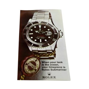 Rolex Red Submariner 1680 Brochure Leaflet Ephemera